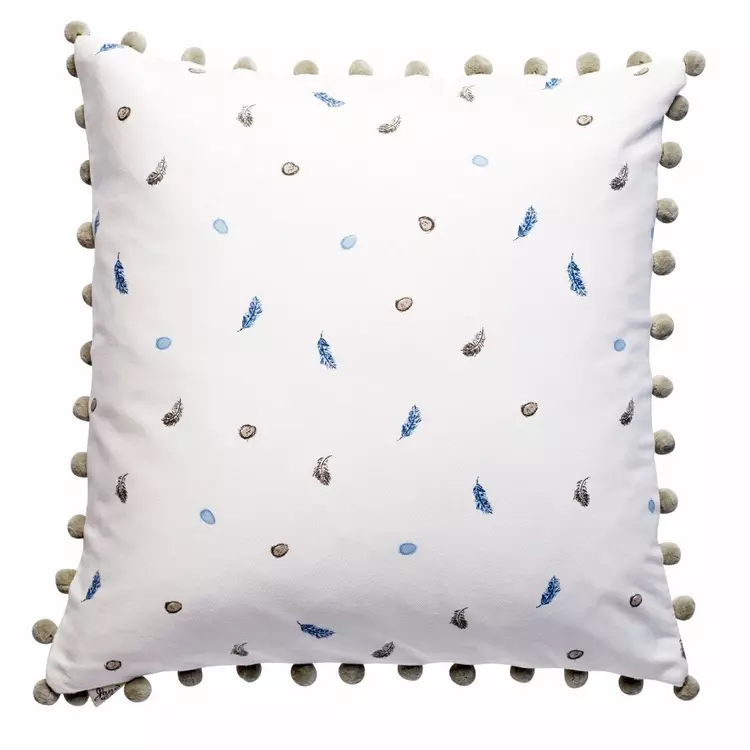 Pom pom grey new arrivals cushion